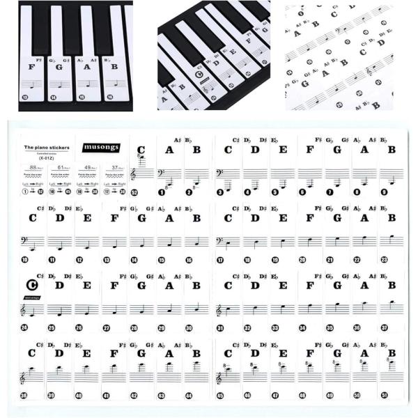 バリエーションコード : 2B8RGP90VXピアノやキーボードの鍵盤位置や音名を視覚的に学べるステッカー。88、61、49、37キーなど、ピアノ、キーボード全種の鍵盤に貼り易くはがしやすい、再剥離タイプの音符シールセットです。楽譜と鍵盤を...