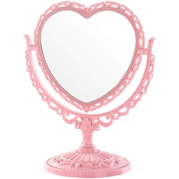 バリエーションコード : 2B81N1TI5U・オシャレなハート型のミラーです。鏡面は360度回転するのでお好きな角度に調節が可能です。デザインが可愛く、まるでお姫様になったかのような気分になります＊・組み立ても簡単。割れないアルミミラーを...