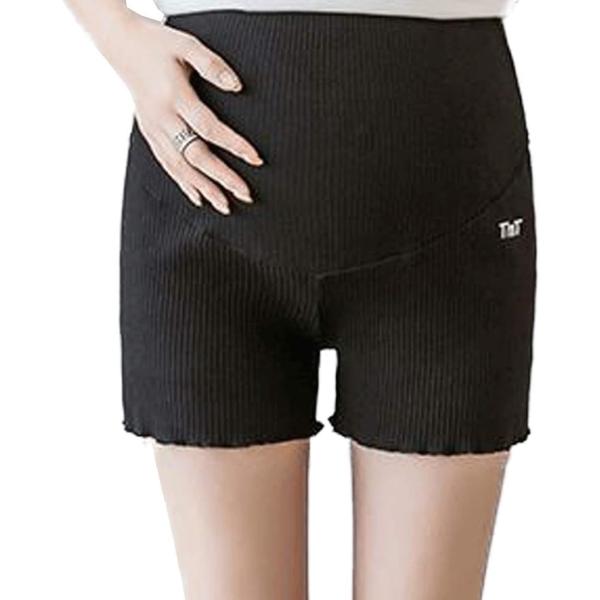 マタニティ レギンス ショートパンツ インナー ゴム 調節可能 短パン フリー( ブラック,  フリー)