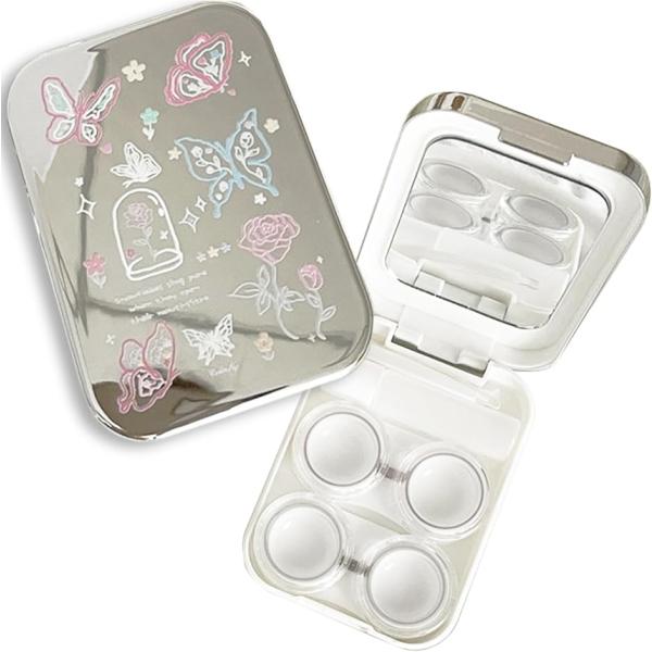 コンパクトなデザイン: 携帯に便利な軽量コンパクトなコンタクトケースです。鏡付き: 内蔵の鏡があり、外出先でもレンズの装着が簡単です。漏れ防止設計: 液漏れを防ぐ設計で、レンズの保存に最適です。可愛いデザイン: 蝶々やバラの柄が描かれた、お...