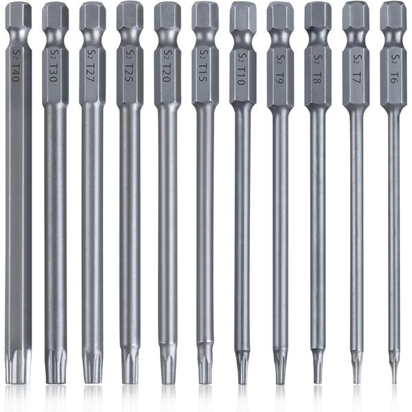 材質:高硬度と耐衝撃性を備えたS2合金鋼製。サンドブラスト加工された表面は錆びにくいですパッケージに含まれるもの:T6、T7、T8、T9、T10、T15、T20、T25、T27、T30、T40。あなたのさまざまなニーズを満たすために合計11...