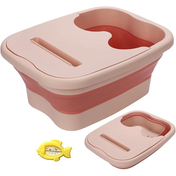 バリエーションコード : 2B92DFGP8C「おウチで気軽に足湯ができる。Happy monoの折りたたみ式足湯バケツ」・Point.1：手軽に足湯ができる。 ・Point.2：蓋付きで保温効果抜群。 ・Point.3：足裏をほぐす突起付...