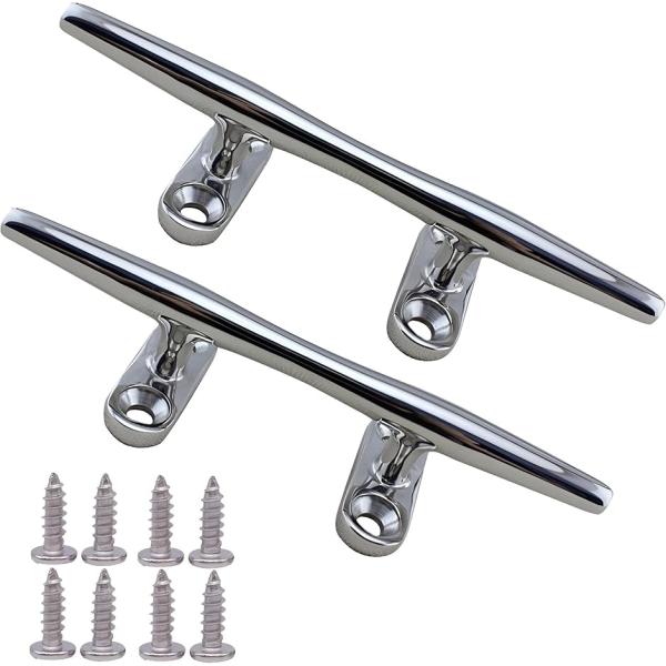 バリエーションコード : 2B92T8PK1S船体を桟橋に係留する際に、シーアンカーやロープを結びつけるための金属製の後付けクリート2個セットです。４箇所留めで高い強度が得られ、船舶・ボート・ヨット・ジェットスキーなどを、安全に停泊すること...