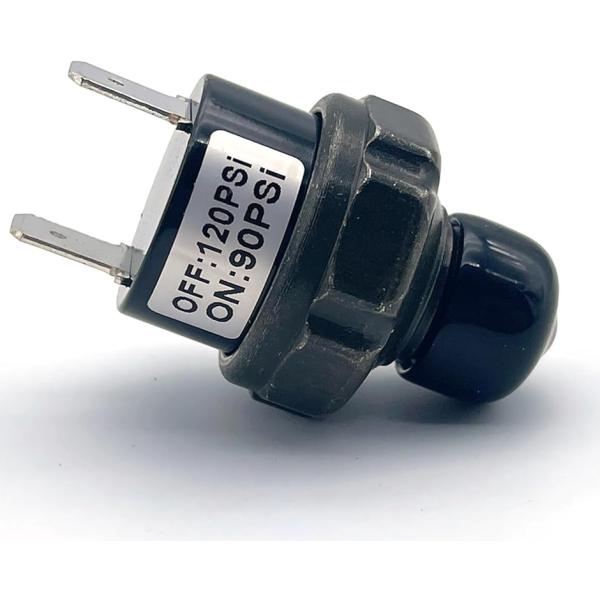 エアサス プレッシャー スイッチ ネジ エアホーン エアタンク ユニバーサル エアー ポンプ 空気圧 (90-120PSI 1/4NPT)