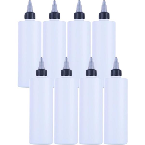 ドロッパーボトル スポイトボトル プラモデル 塗料 インク 小分けボトル 大容量 キャップ付き 230ml 8本 セット(230ml)