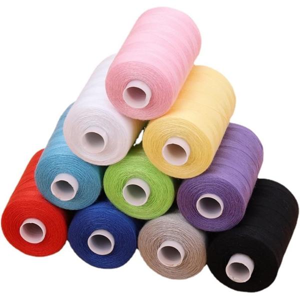 このポリエステル製の糸は、10巻セットで合計13500mもの長さがあり、混色10色セットです。布地に合わせやすく、大物制作やたくさん使う方におすすめです。家庭用ミシン糸の定番である60番の糸は、幅広い布地に適しています。なめらかで縫いやすく...