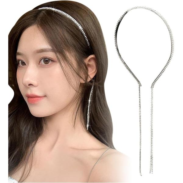 バリエーションコード : 2B94PCFTXQ「ラインストーンが耳下で揺れてエレガントに」こだわりのある個性的なデザインとキラキラ輝くラインストーンが華やかさを演出するカチューシャ。「簡単に華やかなヘアアレンジ」さまざまなヘアスタイルにマッ...