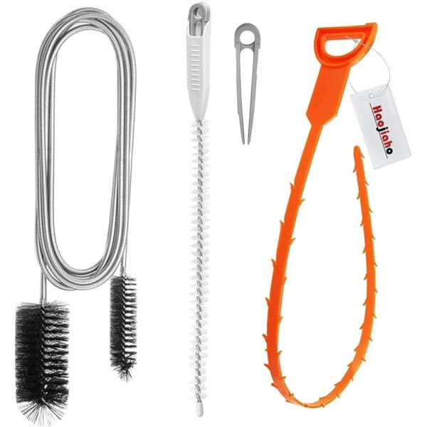 バリエーションコード : 2B94JOQFJQ「セット内容」: 155cm 両端パイプ掃除ブラシ (1PCS)、クリーニングペンチ付き60cm新型パイプブラシ (1PCS)、52cmプラスチックパイプクリーナー (1PCS)。排水管の掃除、...