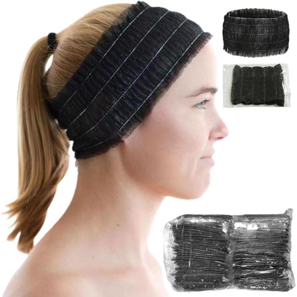 「使い捨てヘアバンド」軽量で柔らかく、付け心地の良い使い捨てヘアバンドです。100枚入りで業務用ととしてもおすすめです。ヘアゴムとしてもご使用頂けます。「高い伸縮性でフィットする」伸縮性が高いゴムが入っており、頭にフィットします。丈夫で破れ...