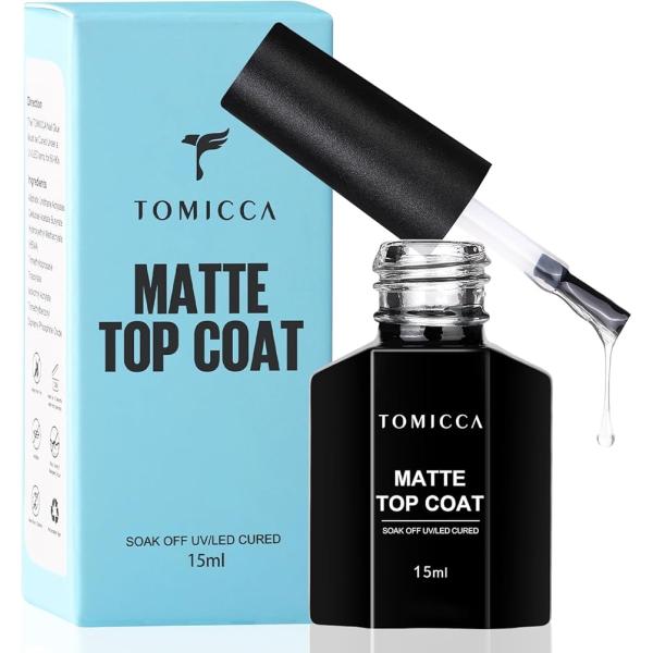 トップコートジェルネイル マットトップコート15ml 本セット ノンワイプ 拭き取り不要 UV/LEDランプ必要 (マットトップコート)