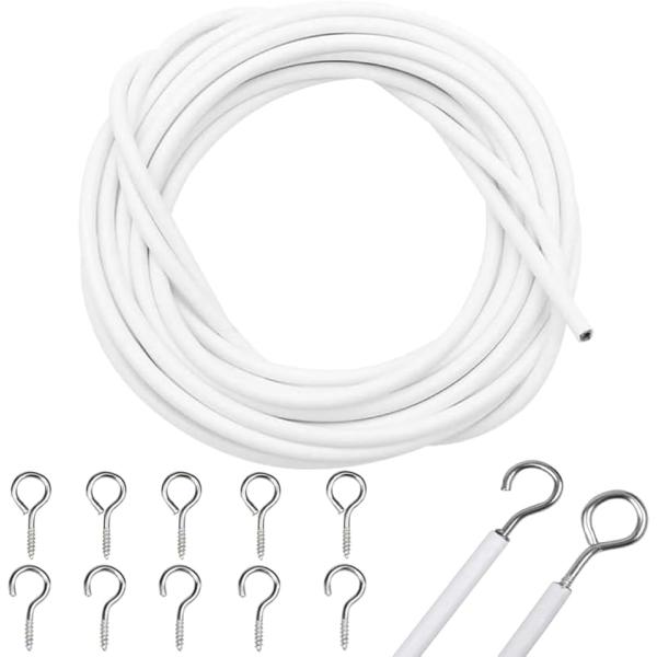 「長さ5mのカーテンワイヤー」窓や開口部の長さに合わせて裁断できるカーテンワイヤーです。ネジとフックがついており、届いてすぐにご使用いただけます。「好きな長さにカットできる」ニッパーで好きな長さに裁断することができます。カーテンレールやつっ...