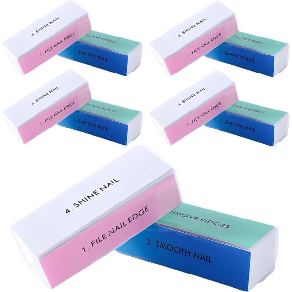「粗さの違う4面式」１〜４のステップごとに順番に使用するだけで、爪の形を整え、表面を滑らかにし、光沢を出すことができます。一度の作業で全ての工程が完了するため、手早く仕上げることができます。「コンパクトサイズ」軽くて持ち運びやすいので、旅行...