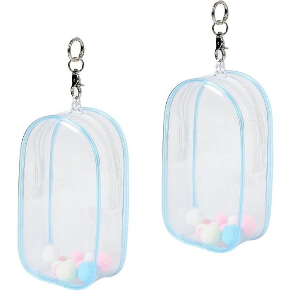 バリエーションコード : 2B9C9INFGJお気に入りにぬいぐるみをバッグにつけてお出かけができる透明ぬいポーチの2個セットです。カラフルなモコモコ綿球がランダムに入っています。ぬいぐるみや小物を可愛く収納できるアイテムです。サイズは19...
