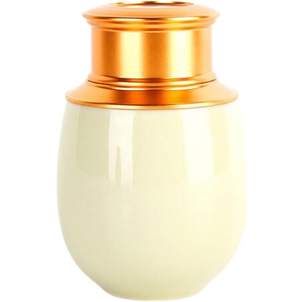 バリエーションコード : 2B9CQ8CC6Y「身近に感じる手元供養」お墓を準備できない方や分骨を希望する方に適した、陶器製のミニ骨壷。一般的なサイズより大きめで、より多くの遺骨を納められます。「しっかり密封で安心保管」ねじ止め式の二重構造...