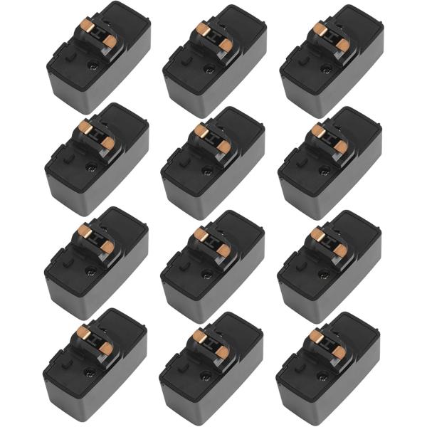 バリエーションコード : 2B9DSWVR4I1、 包装：12個入り、色:黒い（ブラック）、サイズ：高さ2.8cmx幅2.4cmx全長5.2cm、材質：プラスチック＋銅、重量:24ｇ/1個、適合負荷: 120V/60Hz専用600W(6A)...