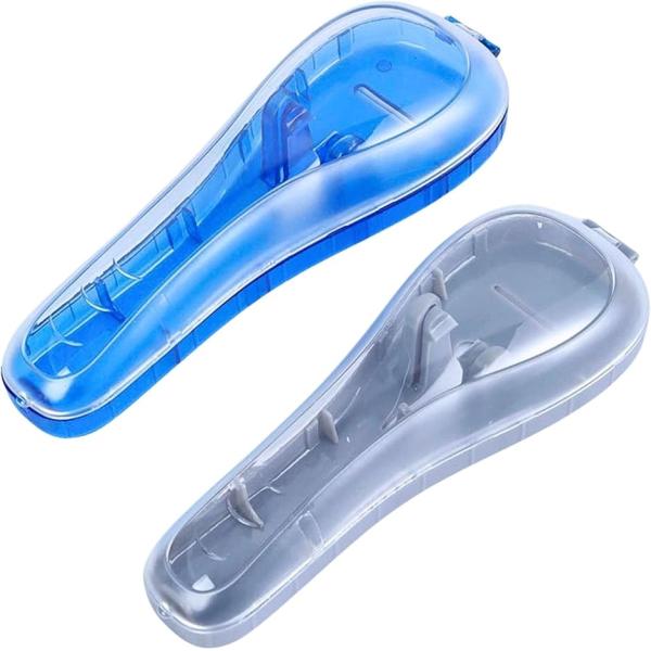 バリエーションコード : 2B9DHKSQQQさまざまなメーカーのT字カミソリや携帯髭剃りを収納できるプラスチック製カミソリケース2個セットです。衝撃や汚れから剃刀を保護し、旅行や出張、キャンプなどの外出先でも安心して使用できます。カラーは...