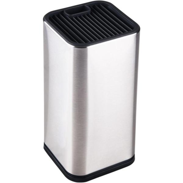 ステンレス製の包丁スタンドは、サビに強く高級感あふれる銀の輝きが魅力です。キッチンに調理用品を美しく収納し、インテリアとしても映えるアイテムです。安定感があり、収納した包丁やナイフが倒れる心配がないため、安全にお子様の手の届かない場所に保管...