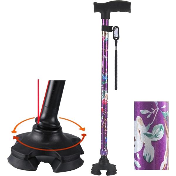 バリエーションコード : 2B9DHC1F0V「人体工学基づいた設計」四面の軸は、足首の関節のように、10°まで傾くことができる。この為、杖に体重をかけた時に起こりやすい重心のずれによる滑りがおきにくい。また、軸は360°回転できるため、立...