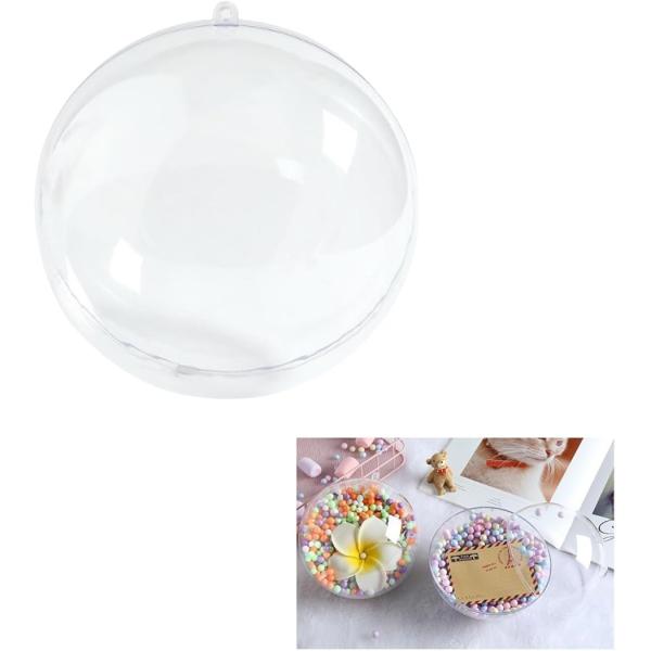 プラスチックボール オーナメント 透明カプセル カプセルボール 装?品 プラスチック製 クリスマスの球体(14cm,  14cm)