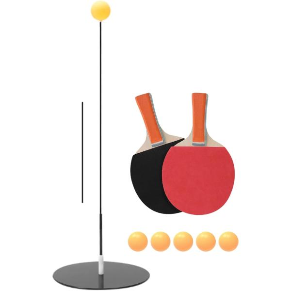 「室内での自主練習に」ラケットで打った卓球ボールが跳ね返ってきます。「ペアでも」お互いに打って楽しむこともできます。「高さ調節可能」身長に合わせて75cmから105cmになります。付属の高さ調節棒をご使用ください。「商品詳細」本体1セット、...
