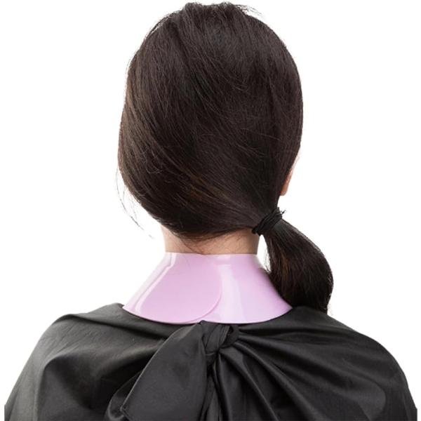 散髪用首巻き シリコン ヘアカット セルフカット 美容師 美容室 大人 子供 散髪ケープ( パープル,  Free Size)