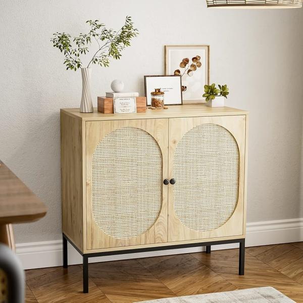 バリエーションコード : 2BU6O0FN4H「天然素材ラタンおしゃれなキャビネット」サイドボードは天然ラタンと手織り技術で作られて、一面が木材の家具に比べて圧迫感や重さが少なく、爽やかな風が通るような抜け感を感じていただけます。天然ラタン...