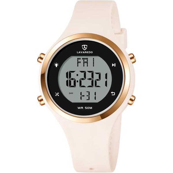 バリエーションコード : 2B9G4T6XU9多機能：時計はストップウォッチ、カレンダー、バックライト、目覚まし時計などの機能を兼ね備えており、日常生活をより便利にします。時計は大きなデジタル表示のデザインで、読みやすい。暗い環境でも明るい...