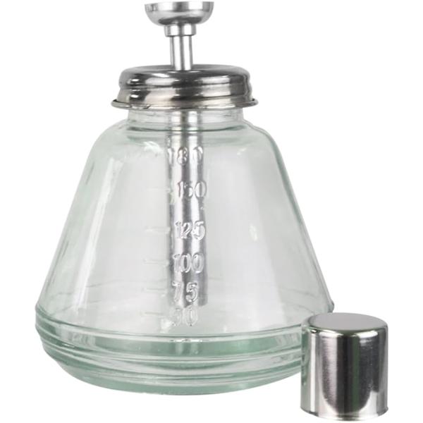 ヘッド部分を軽くプッシュすると中の液体が上がってくるプッシュダウン式ディスペンサーです。本体は錆に強いガラス素材を採用しているため、劣化しにくく長い間ご愛用いただけます。ディスペンサーの内側にあるパッキンにより蓋をしっかりと固定できます。未...