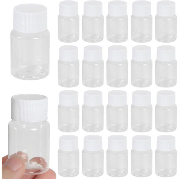 保存ボトル 保管 塗料 パテ プラモデル ビーズ 液体 粒体 ホビー 20本セット 15ml(15ml)