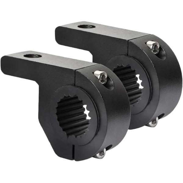 バイク用 ステンレス 作業灯ブラケット 2個セット Φ25〜32mm ブラック