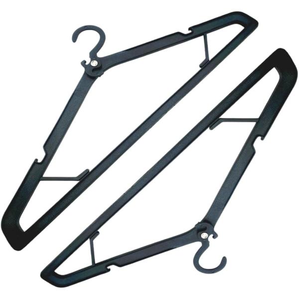トラベルハンガー ガーメントバッグ スーツ 収納 出張 持ち運び 折り畳み コンパクト 2本セット (ブラック,  ワンサイズ)