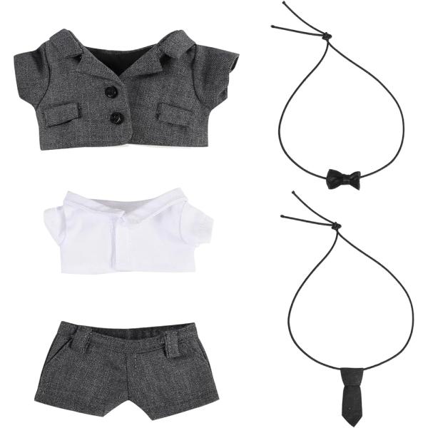 バリエーションコード : 2B9J2WK5IQぬいぐるみ用の正装スタイルの5点セットです。「 適用サイズ 」約15cm綿人形「 セット内容 」ジャケット・ワイシャツ・ズボン・蝶ネクタイ・ネクタイ　5点セット人形本体は含まれません。またセット...