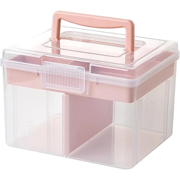 バリエーションコード : 2B9JYR6D5J「軽量で持ち運び便利」高品質PPプラスチック素材を使用し、軽量で持ち運びに便利なハンドル付き。どこへでも簡単に移動できます。「使いやすい透明デザイン」透明なデザインで中身が一目で分かり、必要な物...