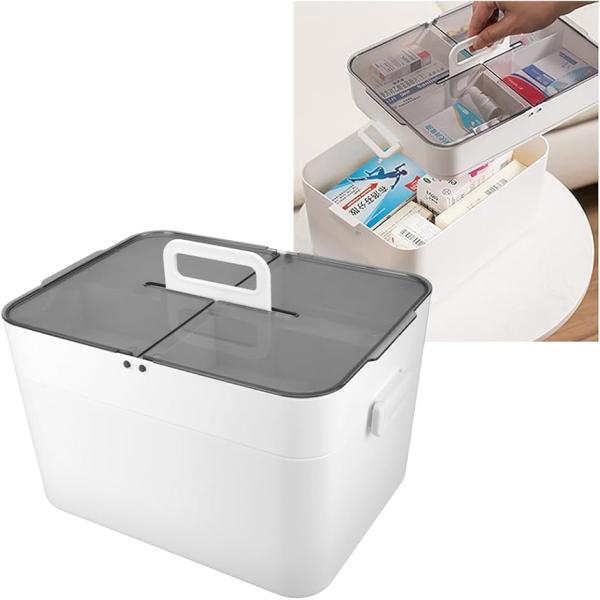 バリエーションコード : 2B9KJU2VDT救急箱・メイクボックス・裁縫箱・道具箱など様々な用途で使える汎用性の高い収納ボックスです。本体はどこに置いても他のインテリアと馴染むよう、シンプルなデザインに仕上げました。本体は上下の2層に分か...