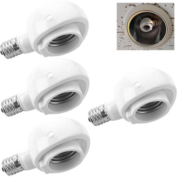 バリエーションコード : 2B9NX15GU61、E17＞E26口金変換ソケットアダプター、照明用、最大15°首振り、320°の横回転が可能です。2、サイズ: 幅8.5x奥行き5.1x高さ3.6cm、シェル材質：PC(ポリカーボネイト)+銅...