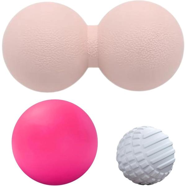 「多機能な3種類のヨガボール」East Leafのヨガボールセットには、ピーナッツ型、ローラーボール、ハードボール、が含まれており、肩、腰、背中、足裏など広範囲の筋肉を効果的にほぐします。全身のツボ押しに最適です。「高品質素材」ピーナッツ型...