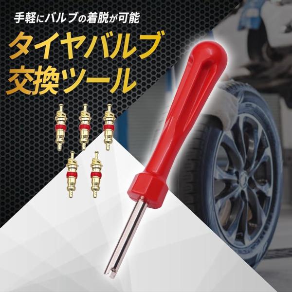 タイヤ修理ツール 5点セット タイヤバルブ エアバルブ 取付 取外し 虫回し 自動車修理 バイク修理 自転車修理 DIY