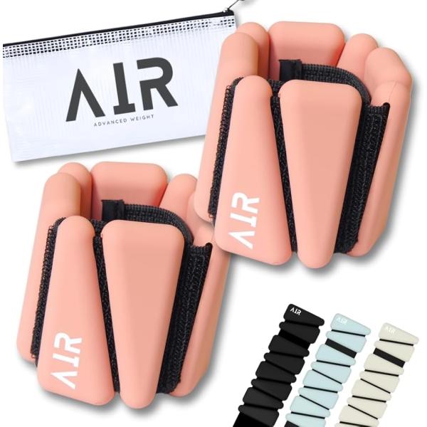 TENASGEAR AIR家事トレ革命・女性目線デザインリストウェイトアンクルウェイト 2個セット 水中使用可 重量約910g (ピンク)