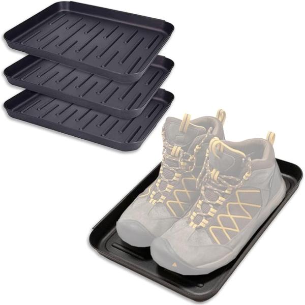 バリエーションコード : 2B9OIXGJR3「増えがちな靴の整理整頓に」玄関や車内で使えるシューズトレーのセットです。狭い玄関やワンルームマンション・アパートなどで靴箱に入りきらない、増えてしまった靴の簡易靴収納ツールとして。室内で靴を収...