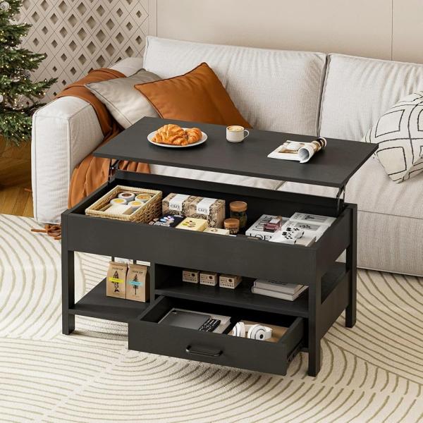 バリエーションコード : 2B9W5S4NL8「お部屋の快適さ広がる昇降＆１台2役多機能テーブル」 天板がリフトアップすることで、座ったままの姿勢でも軽いカで楽にリフトアップが可能。テレピを見る時リラックスタイムは天板を下ろしてロ一テ一ブル...