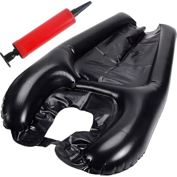 「介護が必要な方に簡易シャンプー台を」寝たまま洗髪・シャンプーができる洗髪器・シャンプー台です。塩化ビニール製で空気を入れ、膨らませて使用するエアバッグタイプですので、柔らかく優しい使用感です。空気枕も付属しているため、首や頭を無理なく支え...