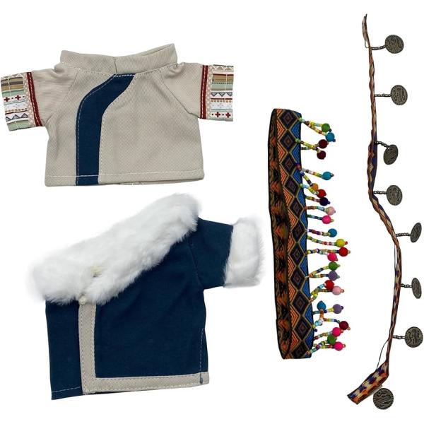 バリエーションコード : 2B9PQ23HS1ぬいぐるみ用のエスニック風民族衣装のセットです。「 適用サイズ 」約20cm綿人形「 セット内容 」服2点・髪飾り・ベルト　＊ネックレス・ピアス・人形本体は含まれません。人形本体は含まれません。...