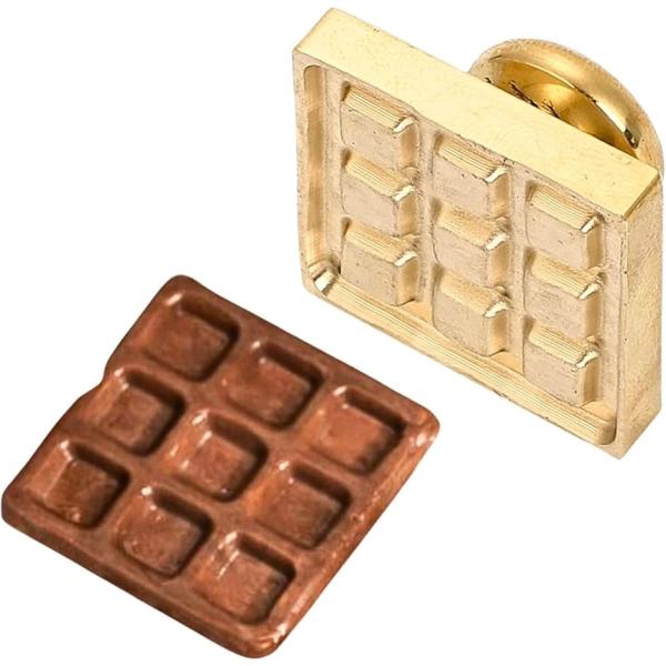 シーリングスタンプ ワッフル シーリングワックス 封蝋 焼き菓子 ヘッド シーリングスタンプヘッド プレゼント( ワッフル(四角型))