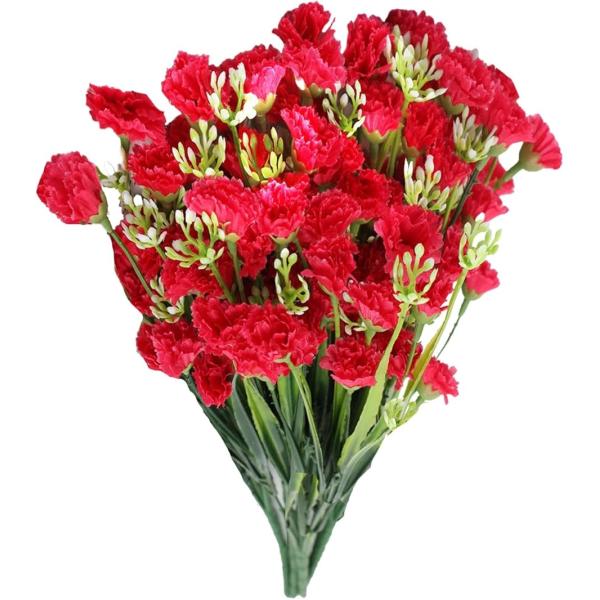 バリエーションコード : 2B9S4VR86Vプラスチック製シルクフラワー5束セットです。鮮やかで美しく、母の日のプレゼントにもぴったりな造花の花束です。［カーネーション］と［すみれ］からお選びいただけます。ボリュームのある5束セットで、花...