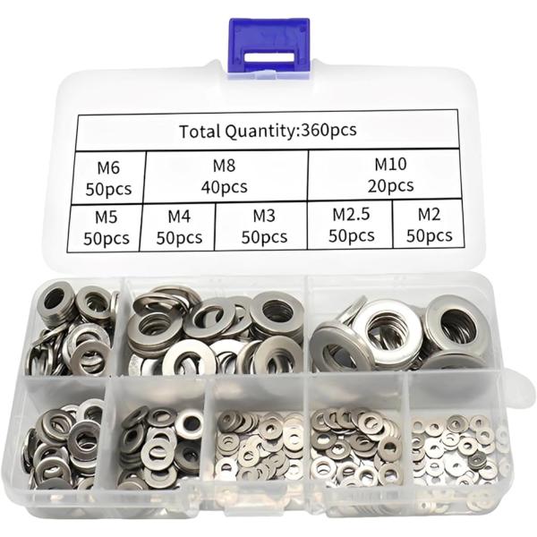 「幅広いシーンに活躍」ボルトやネジなどの締結具の荷重を分散させることができ、接合部の安定や摩擦の軽減・ゆるみの防止などに役立ちます。家電製品や機械部品、自動車や工場での使用など幅広いシーンに大活躍。「304ステンレス製」耐食性や耐久性、防錆...