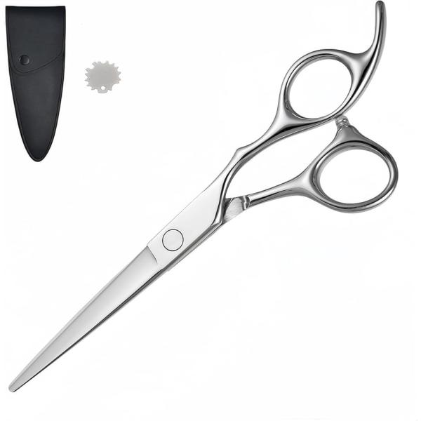 バリエーションコード : 2B9Q2FQFW9「カットハサミ」細く仕上げた刃先は、繊細な彫刻をする様な細かな仕事も可能です。エッジの効いた強い直線ラインを表現するのに最適のシザーです。「立体エルゴハンドル」オフセットタイプをエルゴノミクス（...