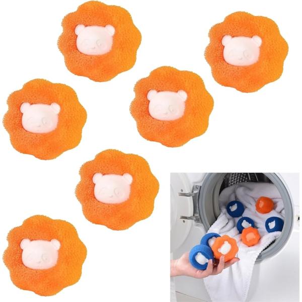 バリエーションコード : 2B9VJGKKCH「洗濯スポンジボール6個セット」高品質のPUスポンジ製で耐久性があり、再利用可能です。衣類と一緒に洗濯機に入れることで、衣類の毛や糸クズなどを効果的に取り除くことができます。時間を節約し、髪の毛...
