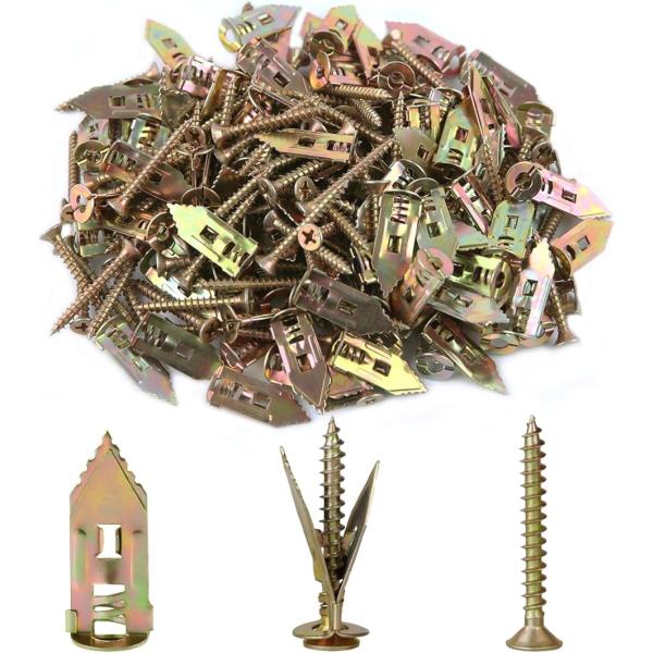 バリエーションコード : 2B9VKNFG4Hパッケージに含まれるもの:100個のアンカー、100個のネジ材質:アンカーは炭素鋼製で、表面は防錆亜鉛メッキが施されており、長期間の使用に耐えられます。ネジは、硬度が高く、透明で深いねじ山のプレ...