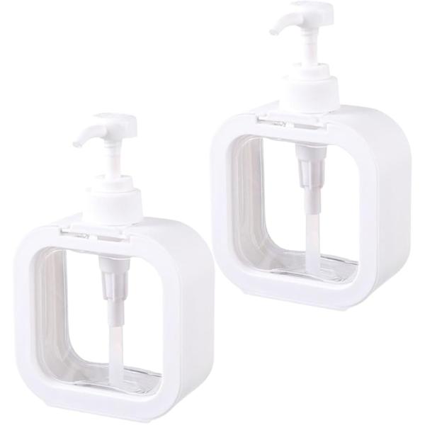 バリエーションコード : 2B9W39CRFK「詰め替えポンプボトル」 シャンプーやコンディショナー、洗剤を入れる透明ボトルです。色々なソープの詰め替えが簡単にできて便利です。「高品質で耐久性抜群」 PET＋PP素材で軽量かつ壊れにくく、旅...