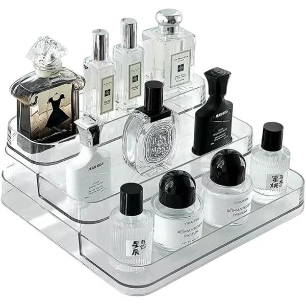 「コンパクトで便利な3層構造」3段に分かれた仕切りがあり、香水やコスメアイテムをまとめて整理できます。お好きな香水をすっきりとディスプレイできるので、取り出しやすく便利です。「場所を選ばないシンプルさ」無駄のないシンプルなデザインは、お部屋...